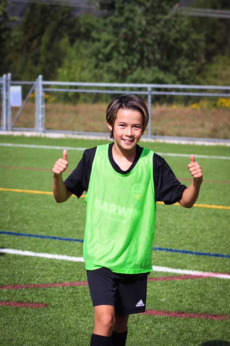 A camp player giving two thumbs up